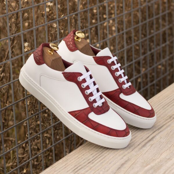  Luxury Handbags by you Red Low Top Trainer, view 4