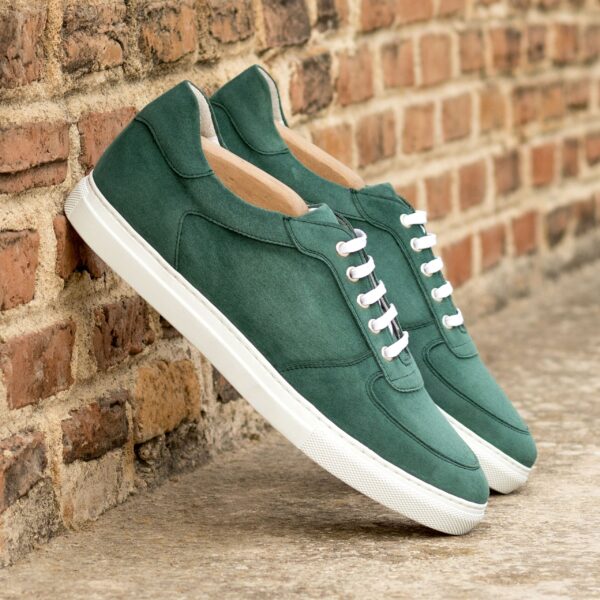  Luxury Handbags by you Green Low Top Trainer, view 4