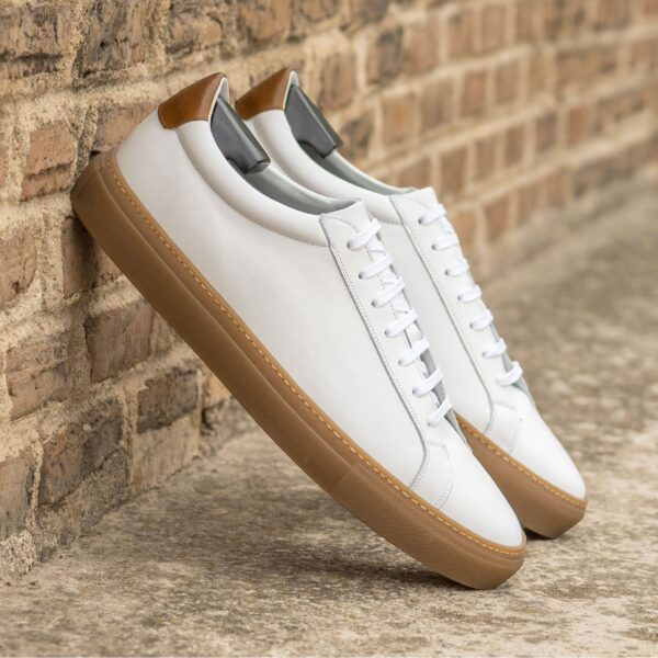  Luxury Handbags by you White Low Top Trainer, view 4