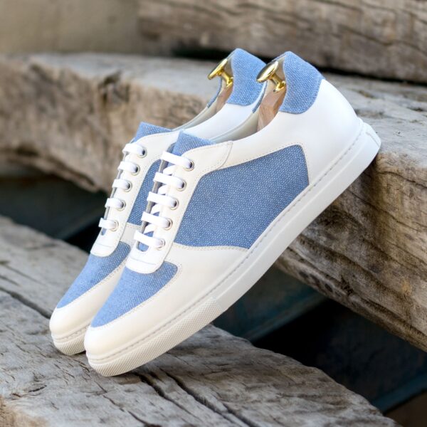  Luxury Handbags by you Blue Low Top Trainer, view 4