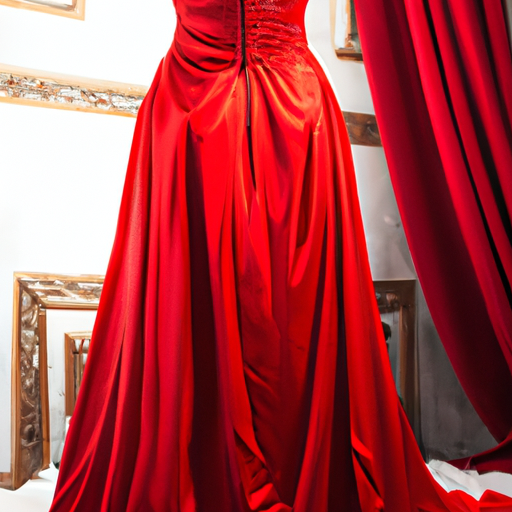 luxury red dress