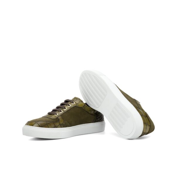  Luxury Handbags by you Green Low Top Trainer, view 3