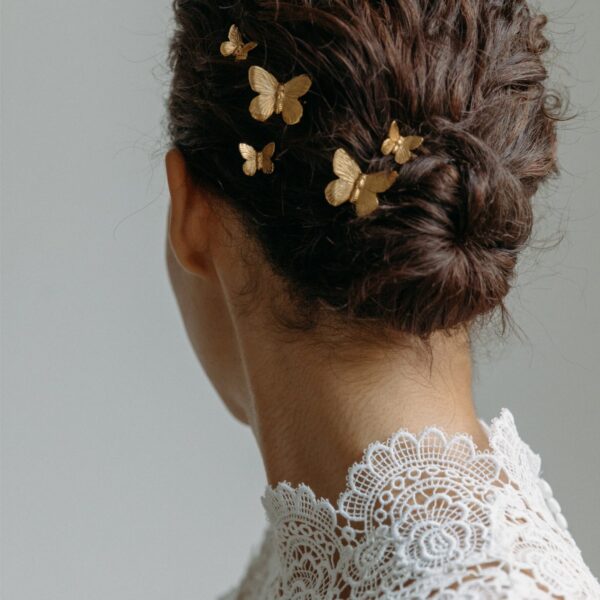 Jennifer Behr Pippa gold bobby pin set, view 2