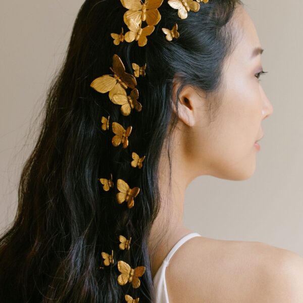 Jennifer Behr Pippa gold bobby pin set, view 5