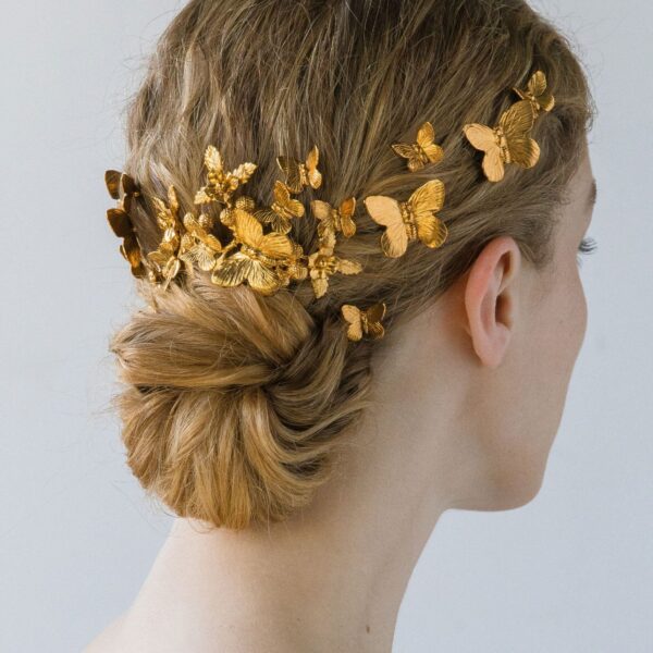 Jennifer Behr Pippa gold bobby pin set, view 6