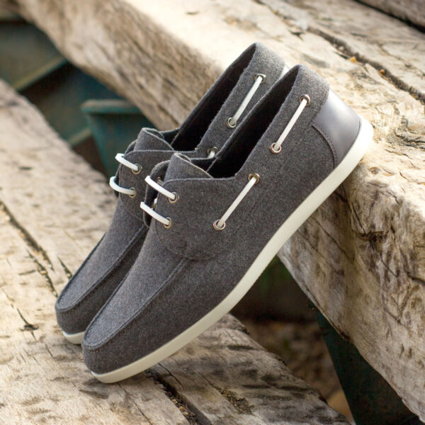  Luxury Handbags by you Gray Mens Boat shoes, view 4