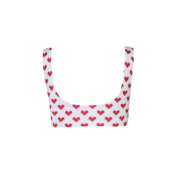 Verdelimon Bikini tops Amy Top Red Pixel Hearts, view 2