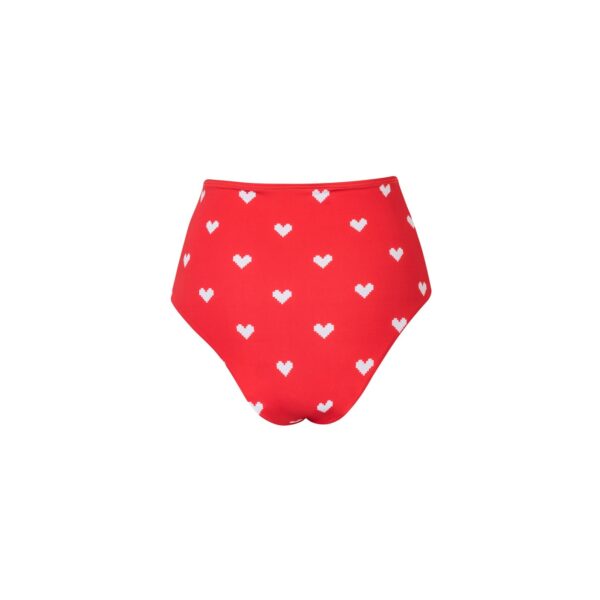 Verdelimon High-waisted swimsuit Banes Bottom White Pixel Hearts, view 2