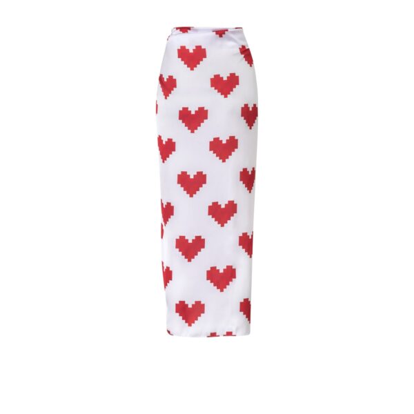 Verdelimon Swim cover-ups Pareo Red Pixel Hearts, view 2
