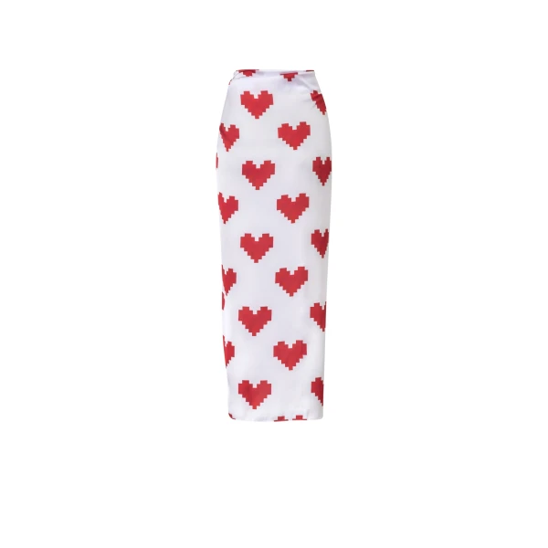 Pareo Red Pixel Hearts