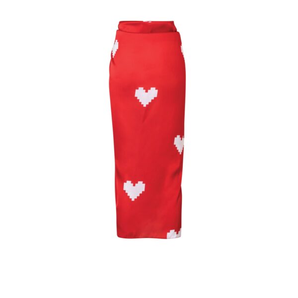 Verdelimon Swimsuit cover-up Pareo White Pixel Hearts, view 2
