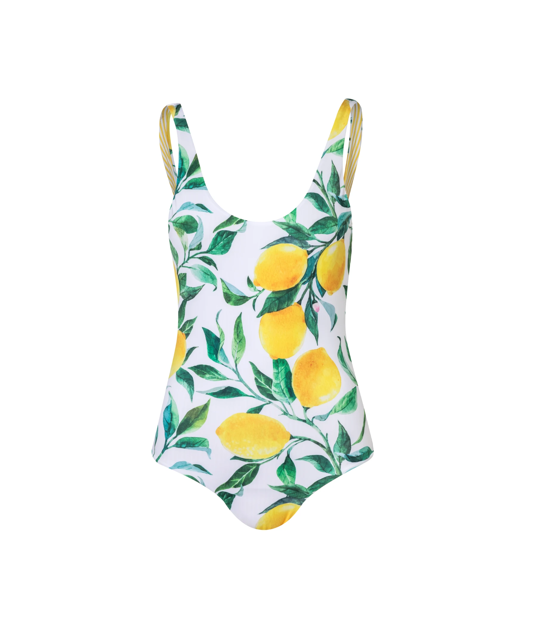 Creta-Limones-loulou-front Reversible one piece swimsuit