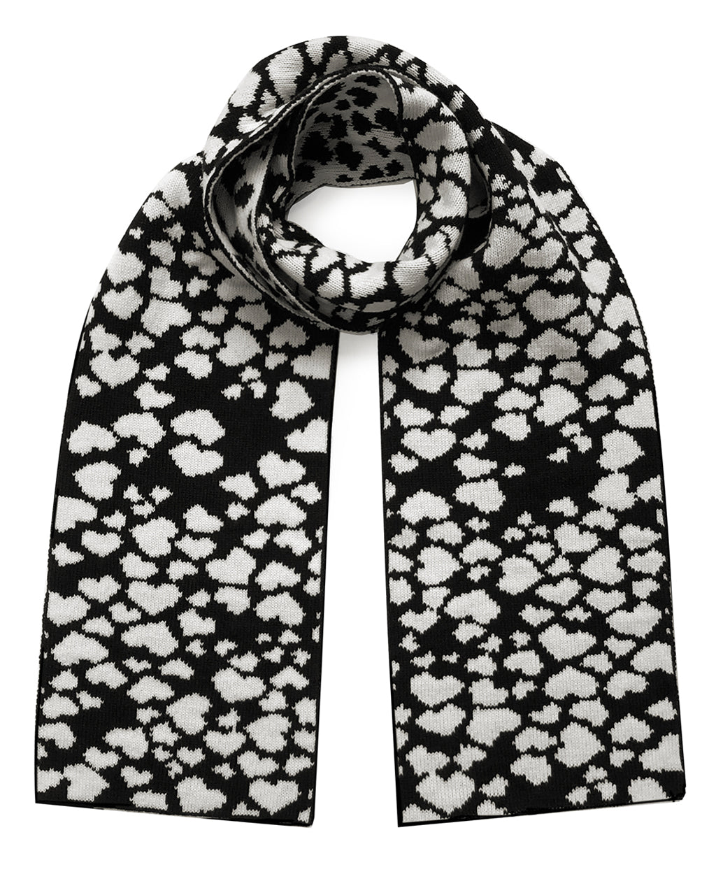 Ingmarson Hearts Wool & Cashmere Scarf Black