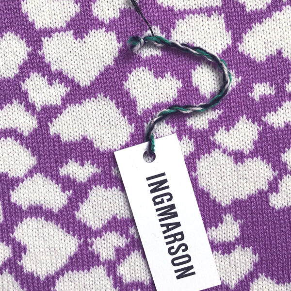 Ingmarson Hearts Wool & Cashmere Scarf Lilac, view 3