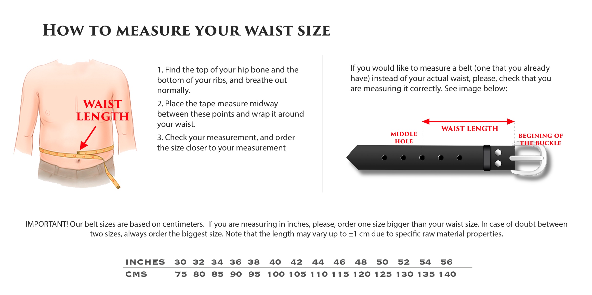 Men Belt size guide   Luxury Shoes 