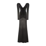 Laminated Jersey Draped Evening Dress Laminated Jersey Draped Evening Dress Clothing Alessandra Rich Luxury Shoes 