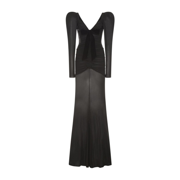 Laminated Jersey Draped Evening Dress Laminated Jersey Draped Evening Dress Clothing Alessandra Rich Luxury Shoes 