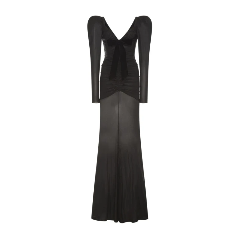 Laminated Jersey Draped Evening Dress Laminated Jersey Draped Evening Dress Clothing Alessandra Rich Luxury Shoes 