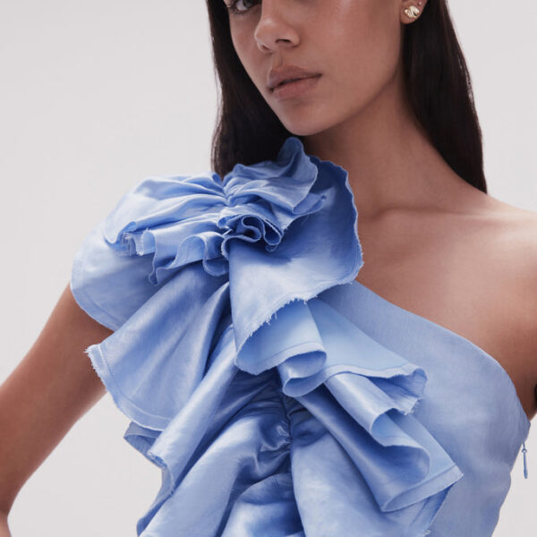 Aje Adelia Ruffle Midi Dress, view 4