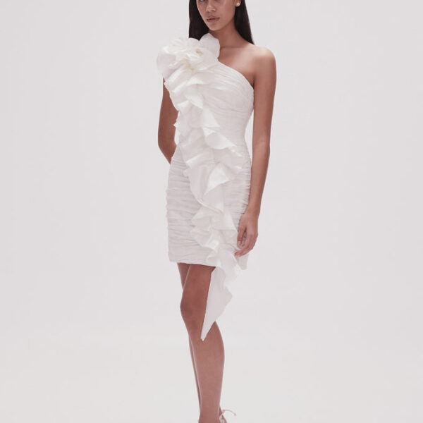 Aje Adelia Ruffle Mini Dress, view 3