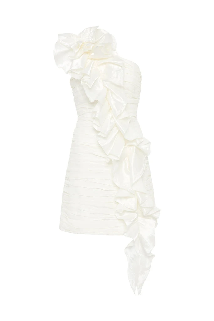 Aje-Adelia-Ruffle-Mini-Dress Aje Ivory dress