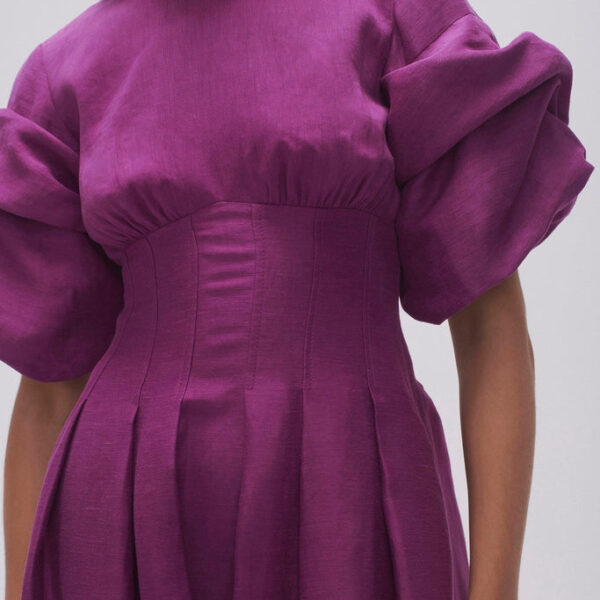 Aje Adelie Puff Sleeve Midi Dress, view 4
