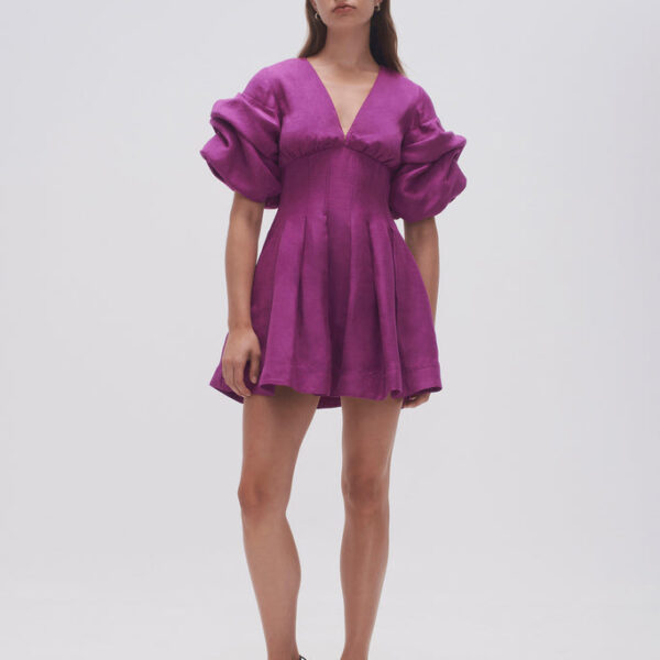 Aje Adelie Puff Sleeve Mini Dress, view 4