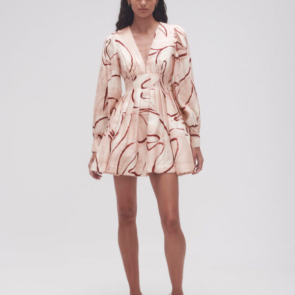 Aje Amelia Plunge Mini Dress, view 3