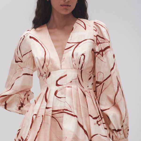 Aje Amelia Plunge Mini Dress, view 4