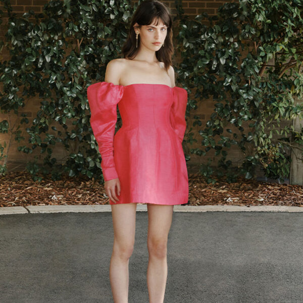Aje Baret Sleeved Mini Dress, view 2