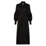 Aje Black Dress Bonnie Knot Sleeve Midi Dress Clothing Aje Luxury Shoes 