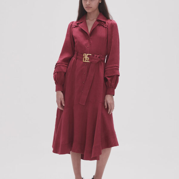 Aje Caroline Belted Midi Dress, view 2