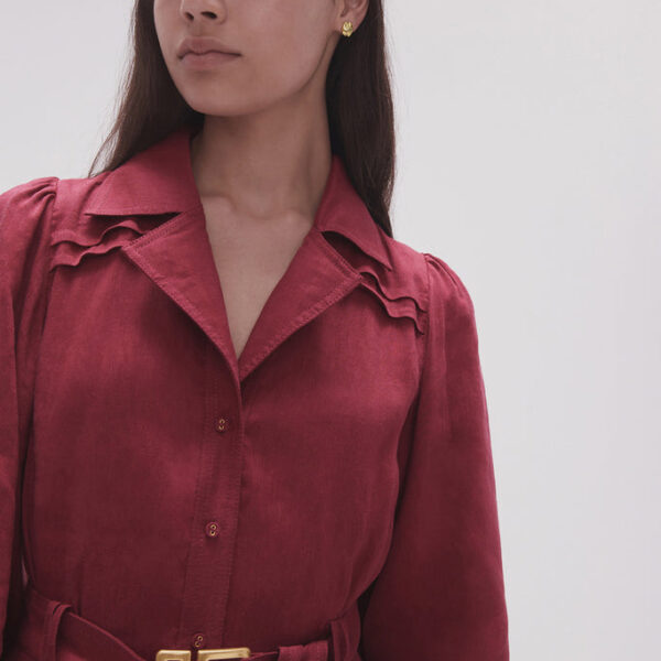Aje Caroline Belted Midi Dress, view 4