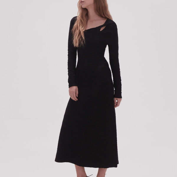 Aje Celeste Twist Knit Midi Dress, view 3