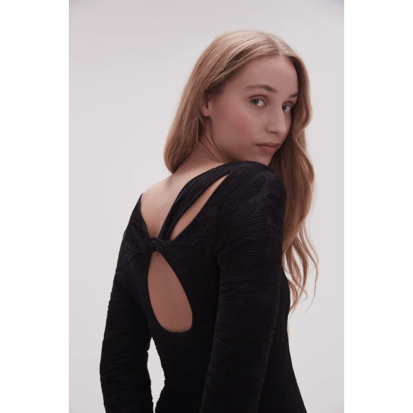 Celeste Twist Knit Midi Dress