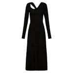Aje Black Dress Celeste Twist Knit Midi Dress Clothing Aje Luxury Shoes 