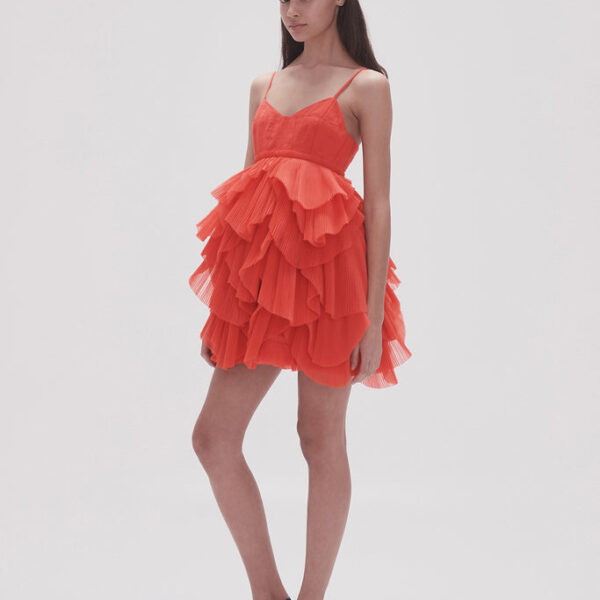 Aje Elsie Pleat Mini Dress, view 5