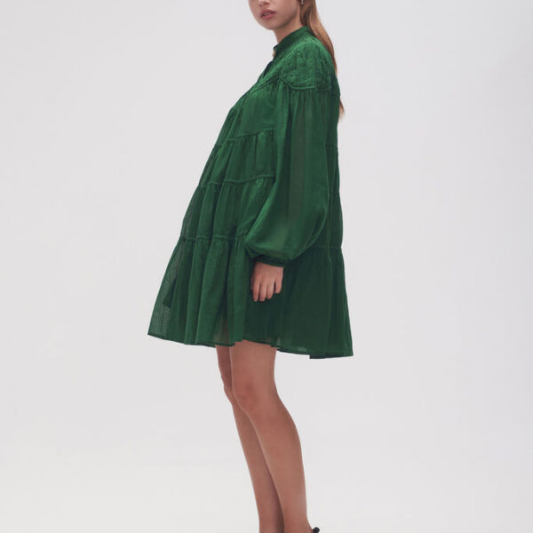 Aje Erika Ruched Tier Mini Dress, view 3