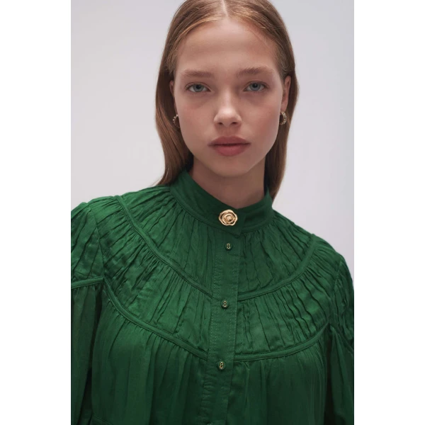 Erika Ruched Tier Mini Dress