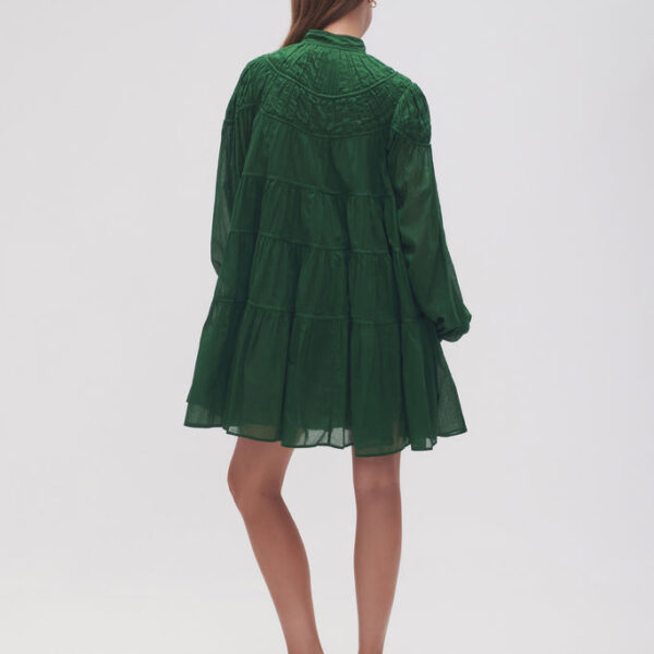Aje Erika Ruched Tier Mini Dress, view 5