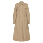 Aje Brown Dress Eternal Logo Midi Dress Clothing Aje Luxury Shoes 