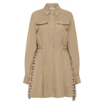 Aje Brown Dress Eternal Logo Mini Dress Clothing Aje Luxury Shoes 