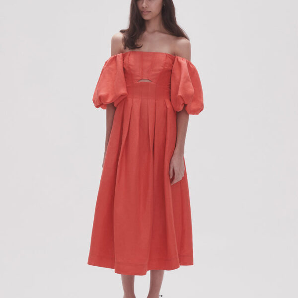 Aje Eugenie Off Shoulder Midi Dress, view 2