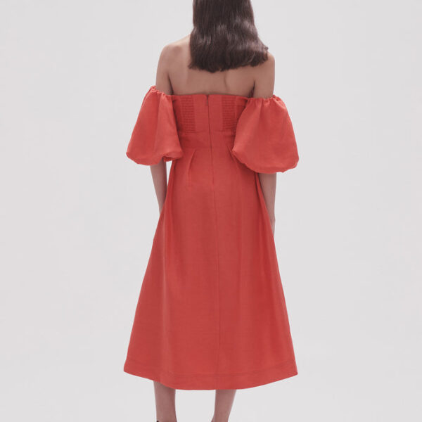 Aje Eugenie Off Shoulder Midi Dress, view 5