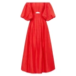 Aje Red Dress Eugenie Off Shoulder Midi Dress Clothing Aje Luxury Shoes Aje Red Dress Eugenie Off Shoulder Midi Dress Clothing Aje Luxury Shoes