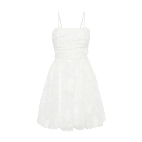 Aje Ivory Dress Evangeline Mini Dress Clothing Aje Luxury Shoes 