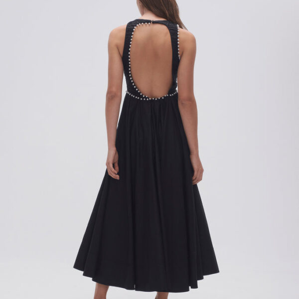 Aje Florence Pearl Trim Midi Dress, view 2