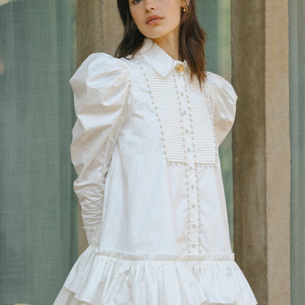 Aje Florence Pearl Trim Mini Dress, view 2