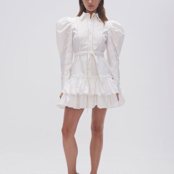 Aje Florence Pearl Trim Mini Dress, view 3