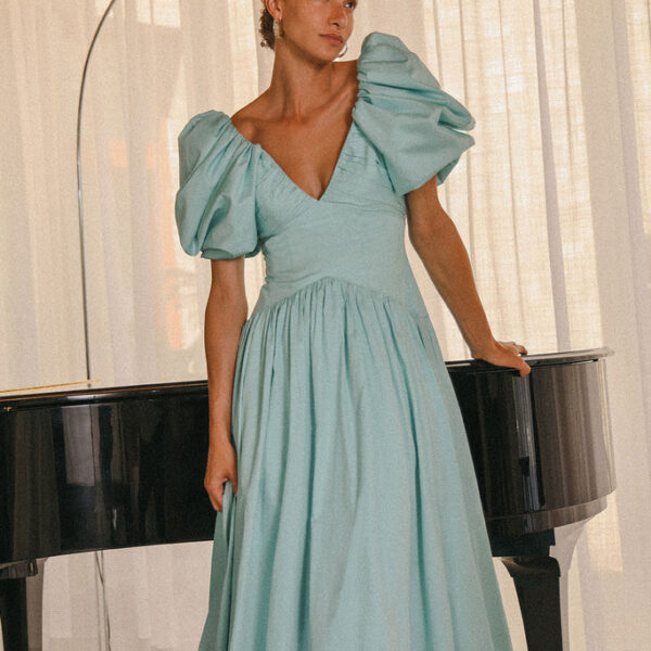 Aje Gabrielle Plunge Midi Dress, view 2